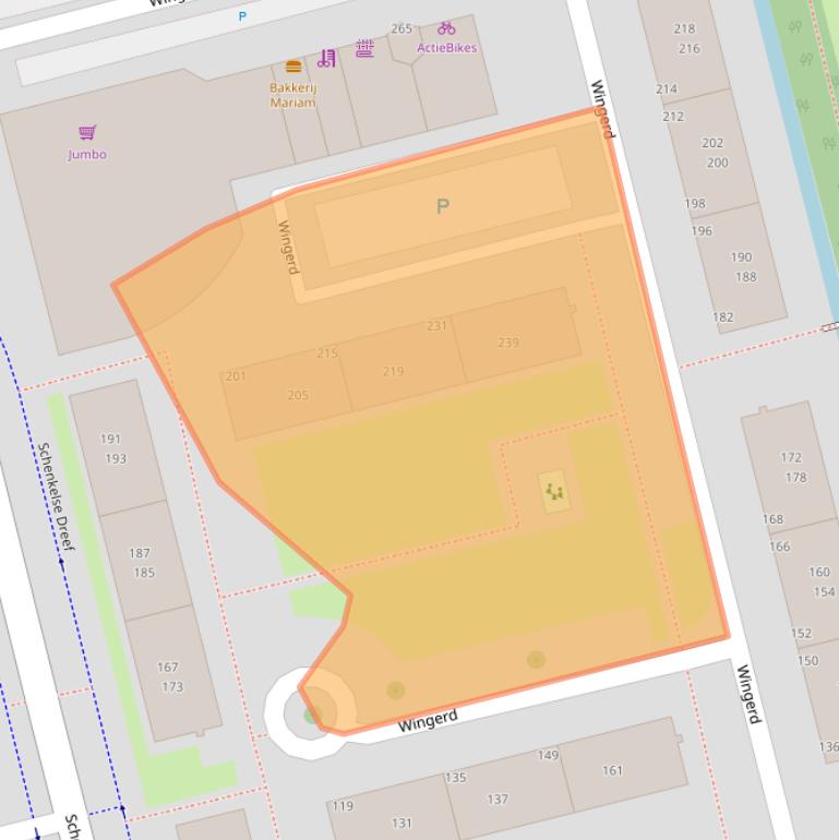 Kaart van postcodegebied 2906TG.