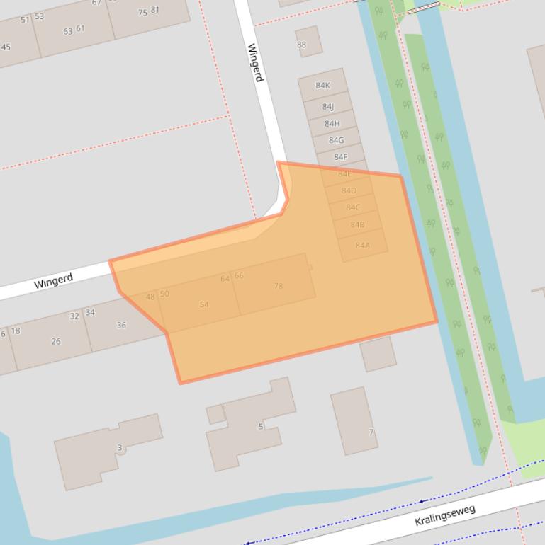 Kaart van postcodegebied 2906TK.