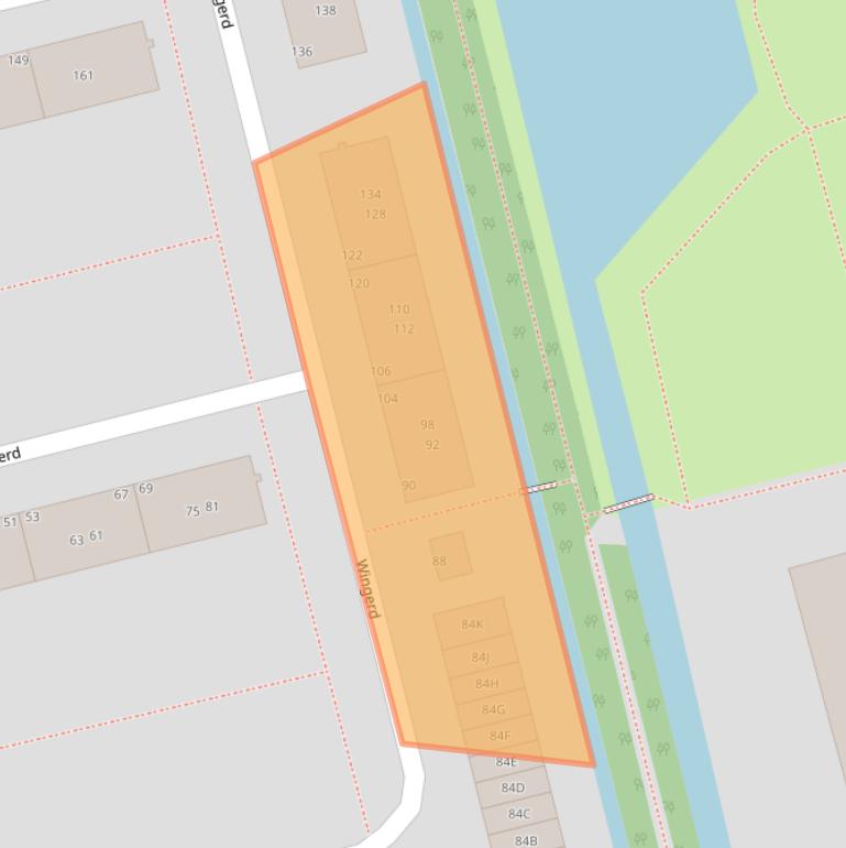 Kaart van postcodegebied 2906TL.