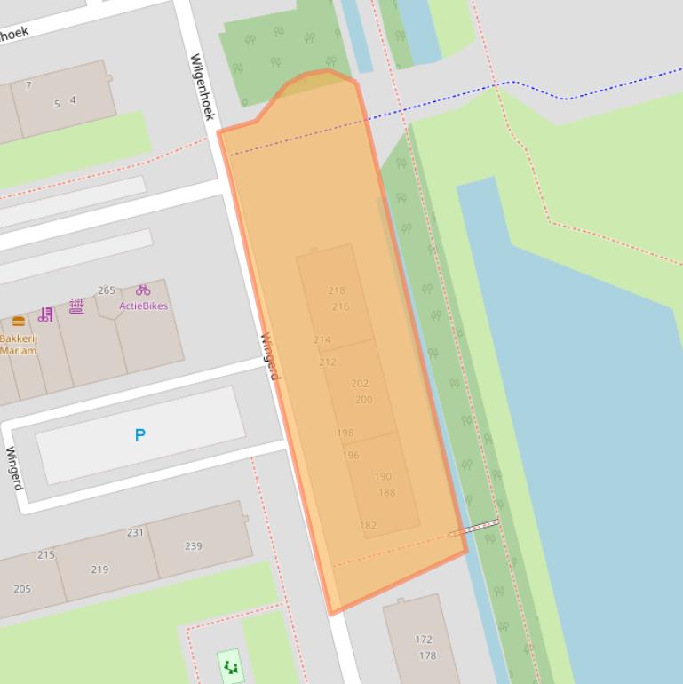 Kaart van postcodegebied 2906TN.