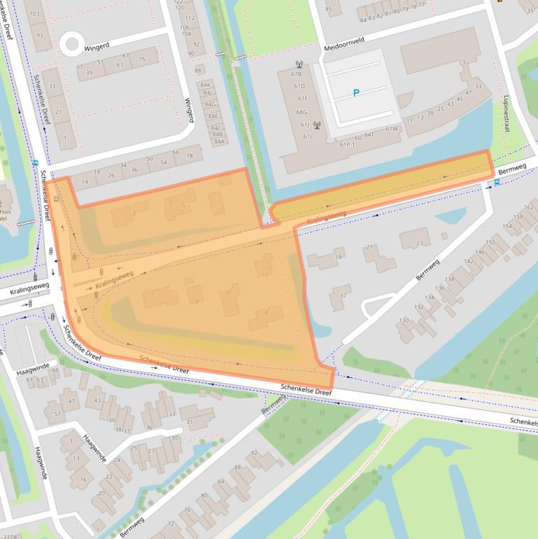 Kaart van postcodegebied 2906VL.