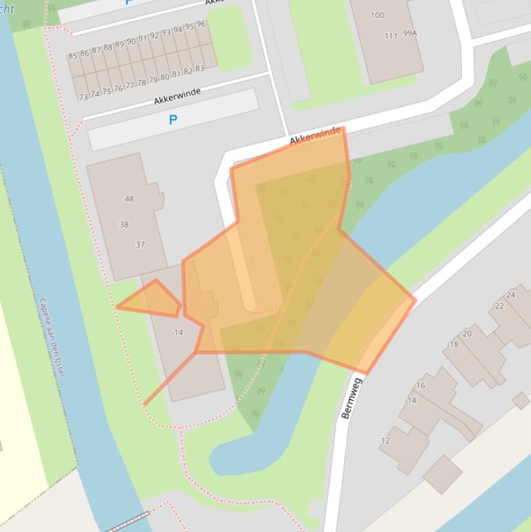 Kaart van postcodegebied 2906XA.