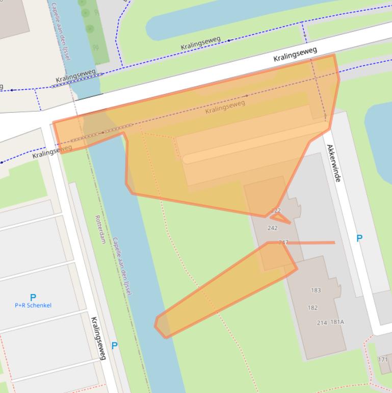 Kaart van postcodegebied 2906XM.