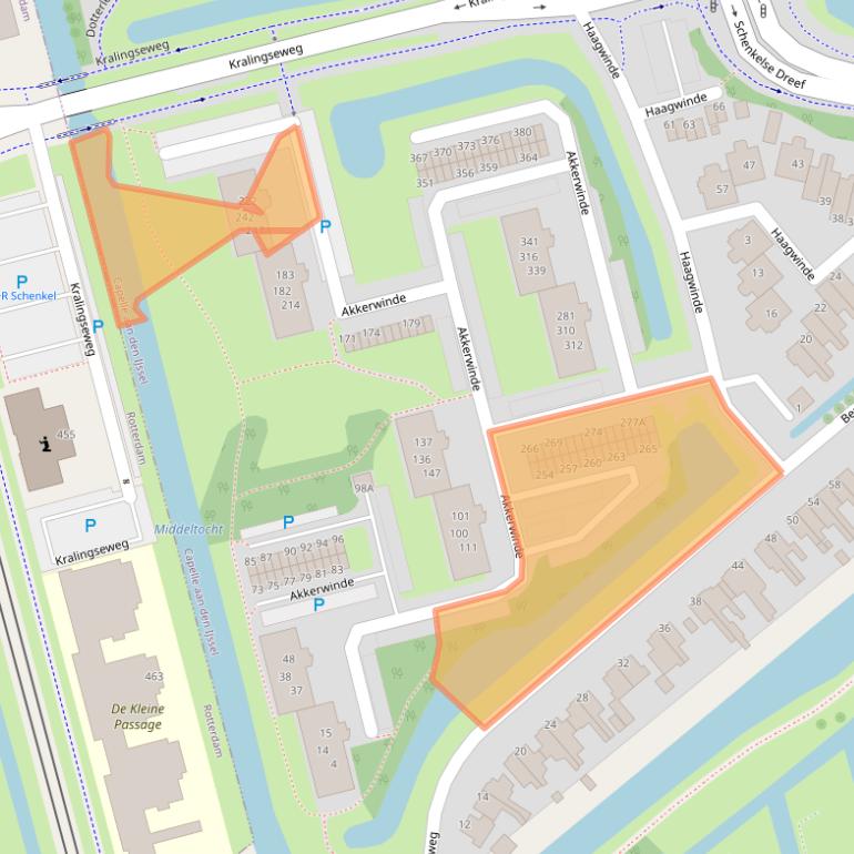 Kaart van postcodegebied 2906XN.