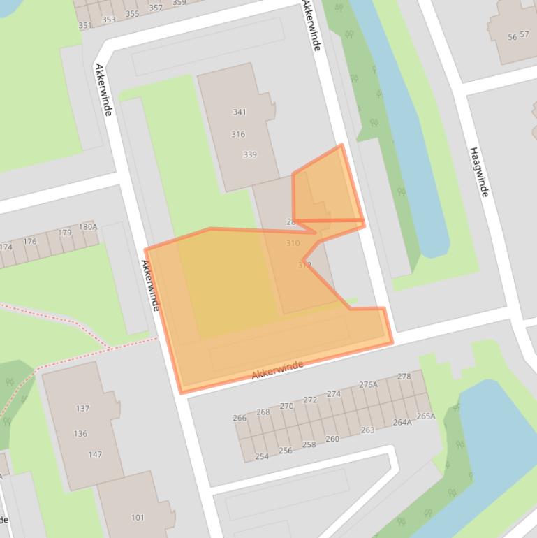 Kaart van postcodegebied 2906XR.