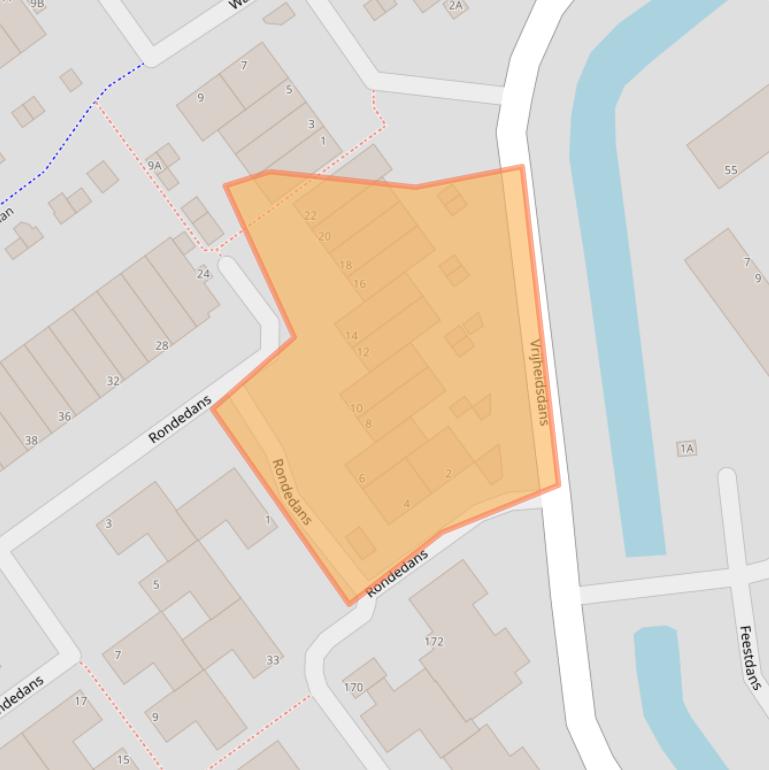 Kaart van postcodegebied 2907AB.