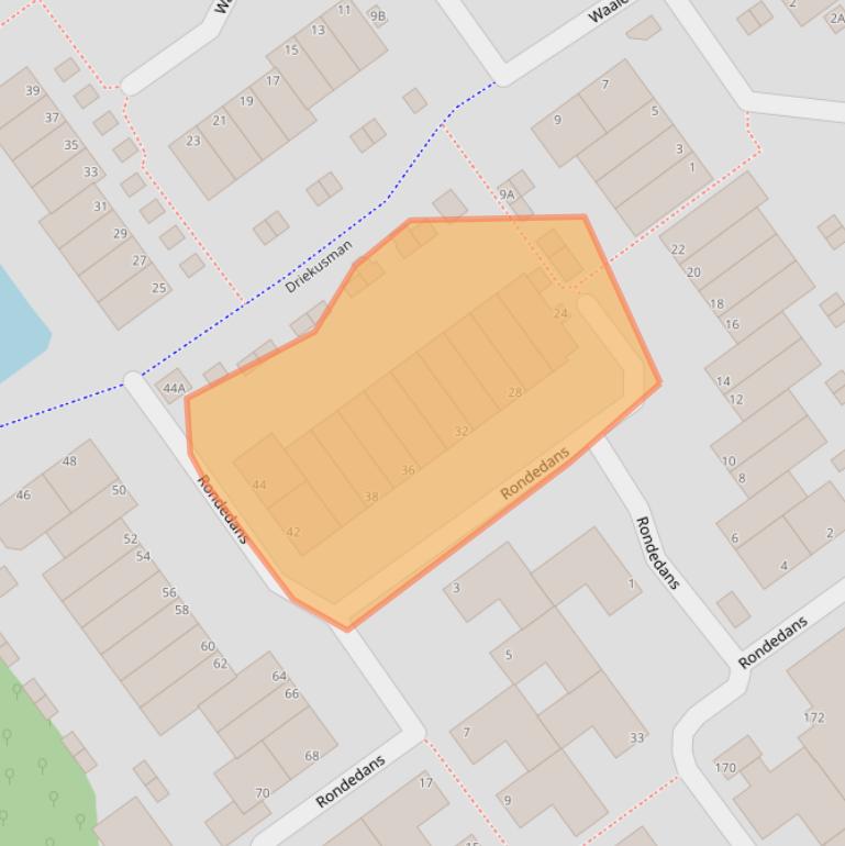 Kaart van postcodegebied 2907AC.