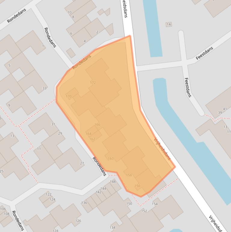 Kaart van postcodegebied 2907AH.