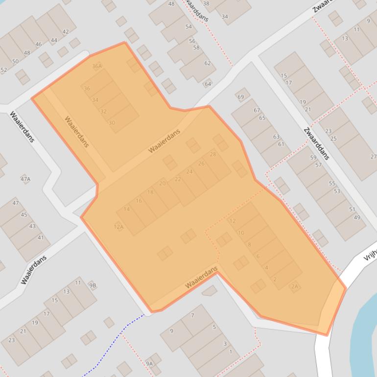 Kaart van postcodegebied 2907AN.