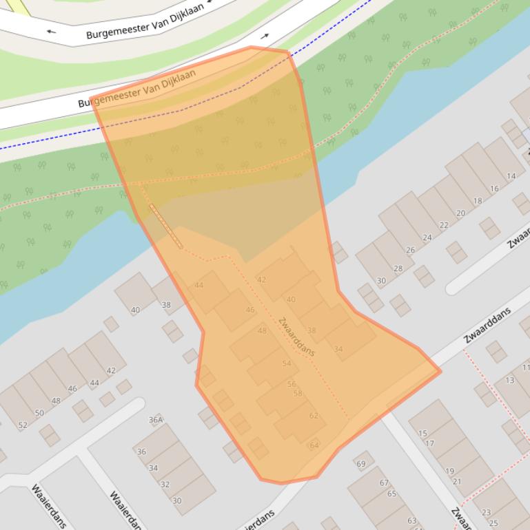 Kaart van postcodegebied 2907AV.