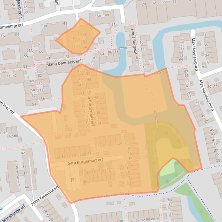Kaart van postcodegebied 2907BG.