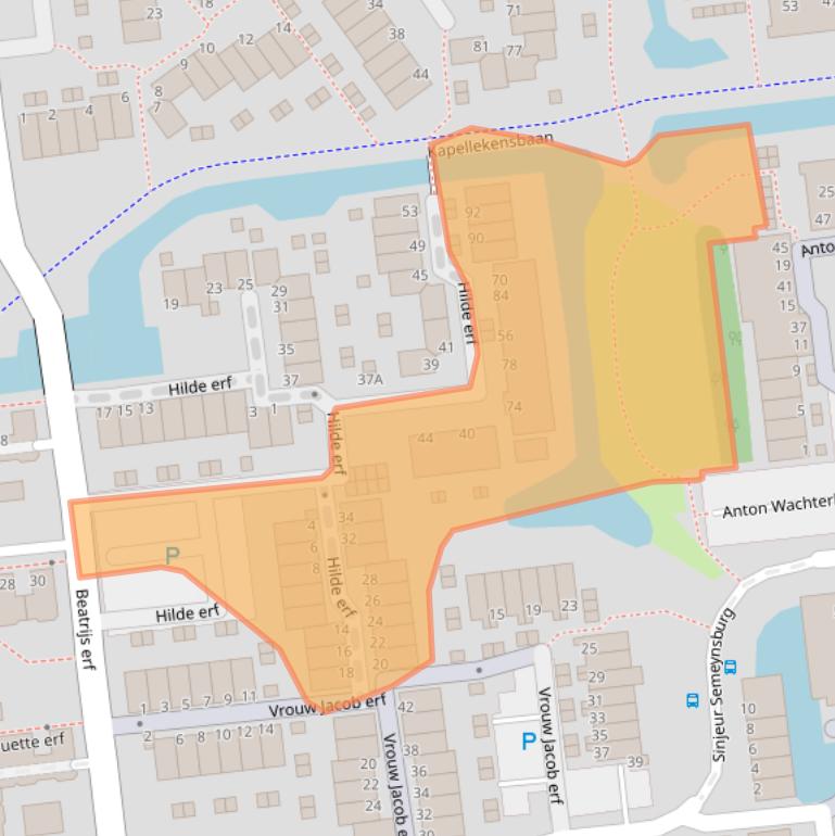 Kaart van postcodegebied 2907BH.