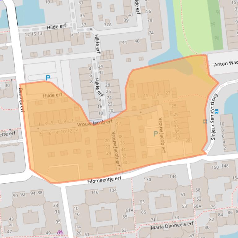 Kaart van postcodegebied 2907BK.