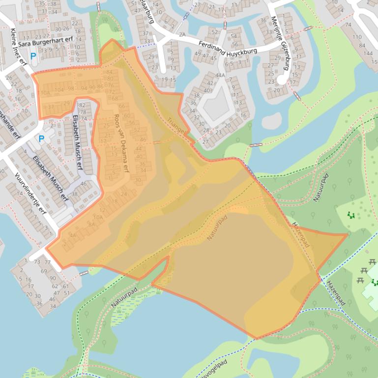 Kaart van postcodegebied 2907EA.