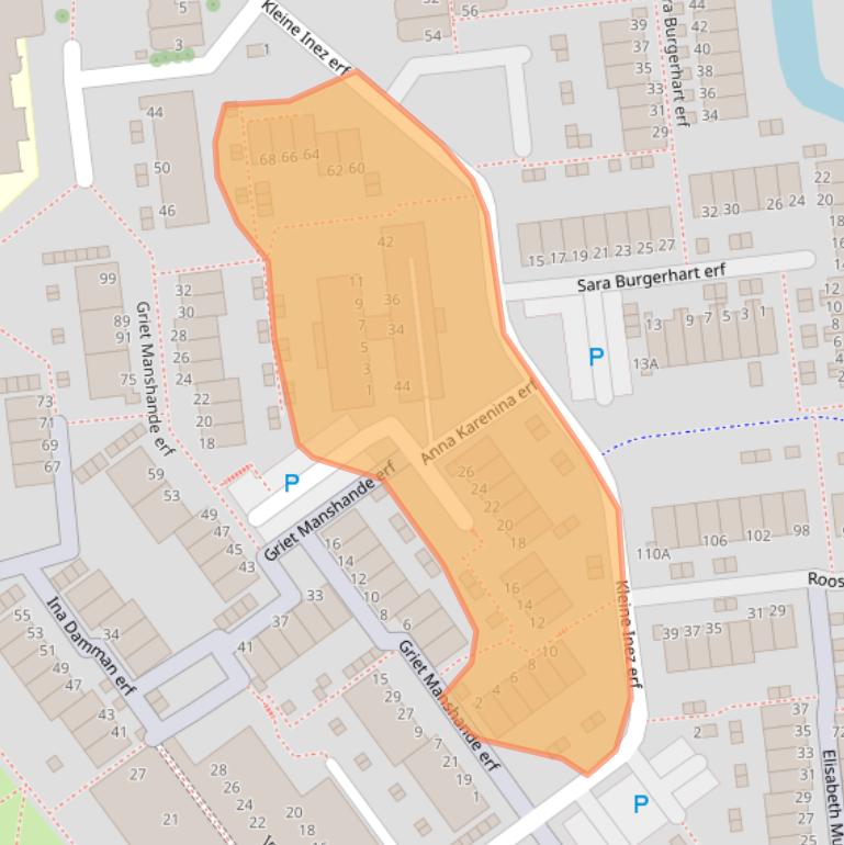Kaart van postcodegebied 2907EK.