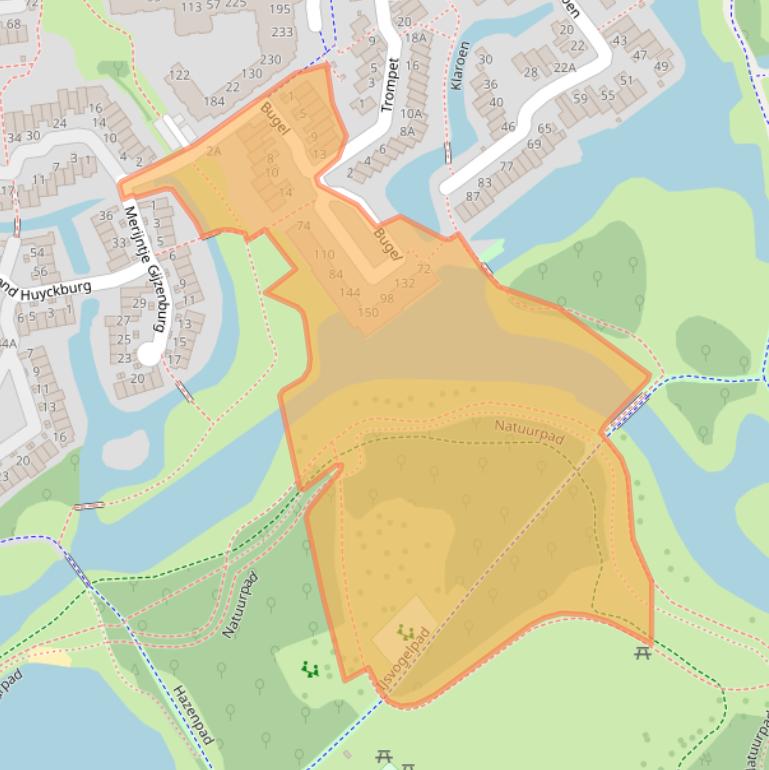 Kaart van postcodegebied 2907GA.