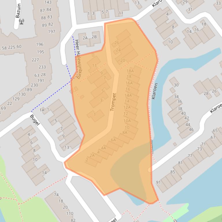 Kaart van postcodegebied 2907GD.