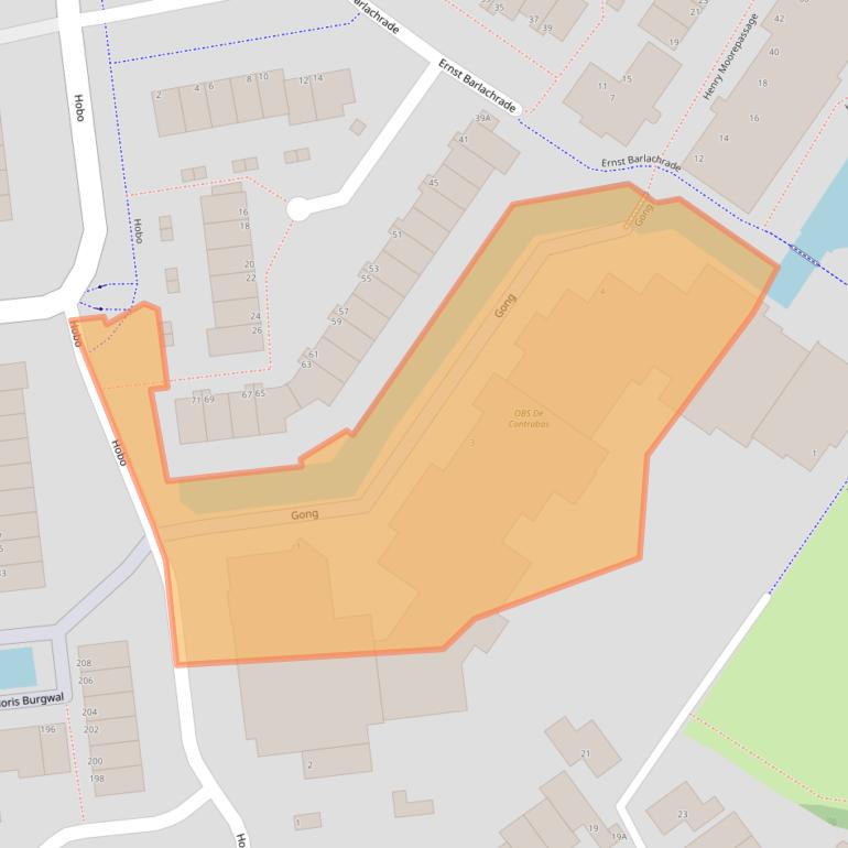 Kaart van postcodegebied 2907GG.