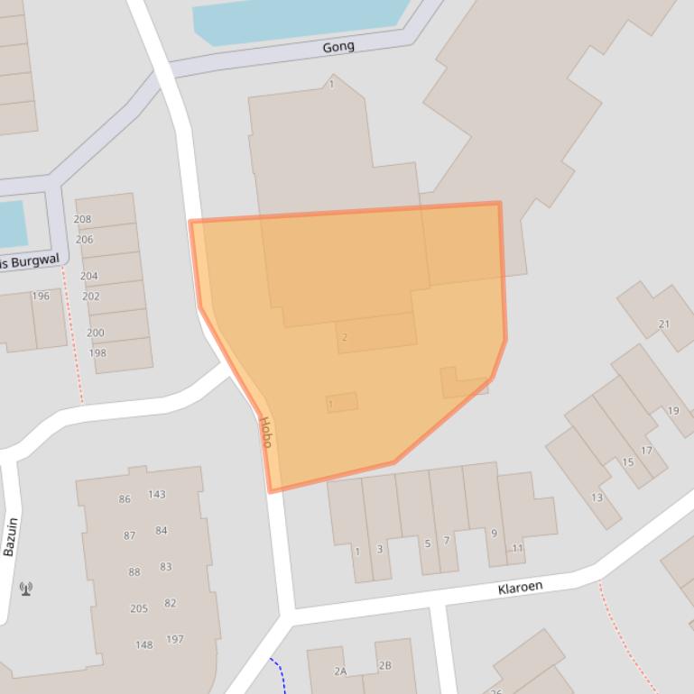 Kaart van postcodegebied 2907GJ.