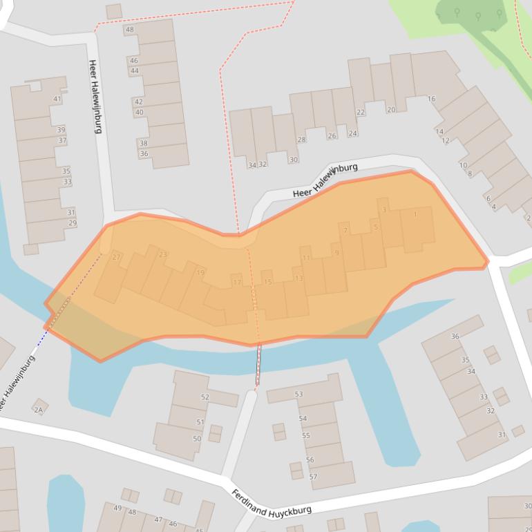 Kaart van postcodegebied 2907HA.