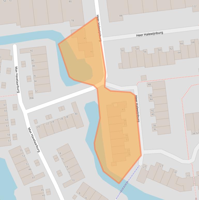 Kaart van postcodegebied 2907HB.