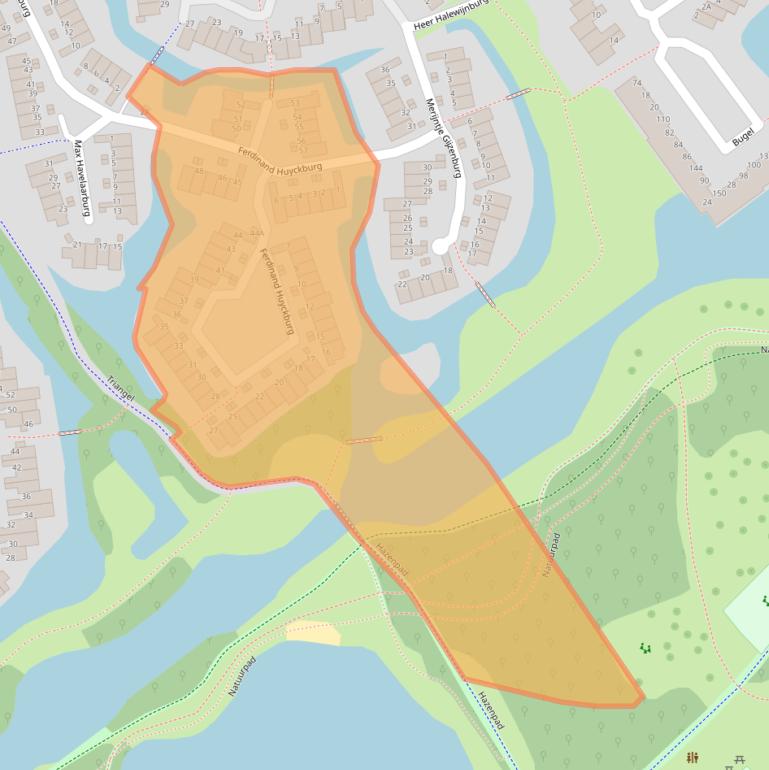 Kaart van postcodegebied 2907HE.