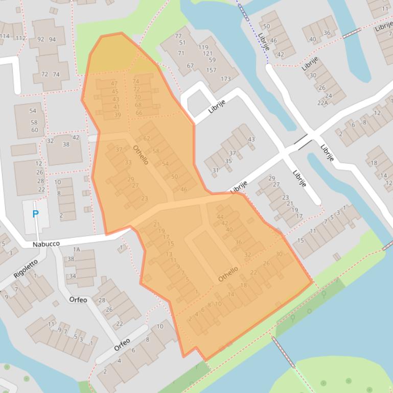 Kaart van postcodegebied 2907JD.