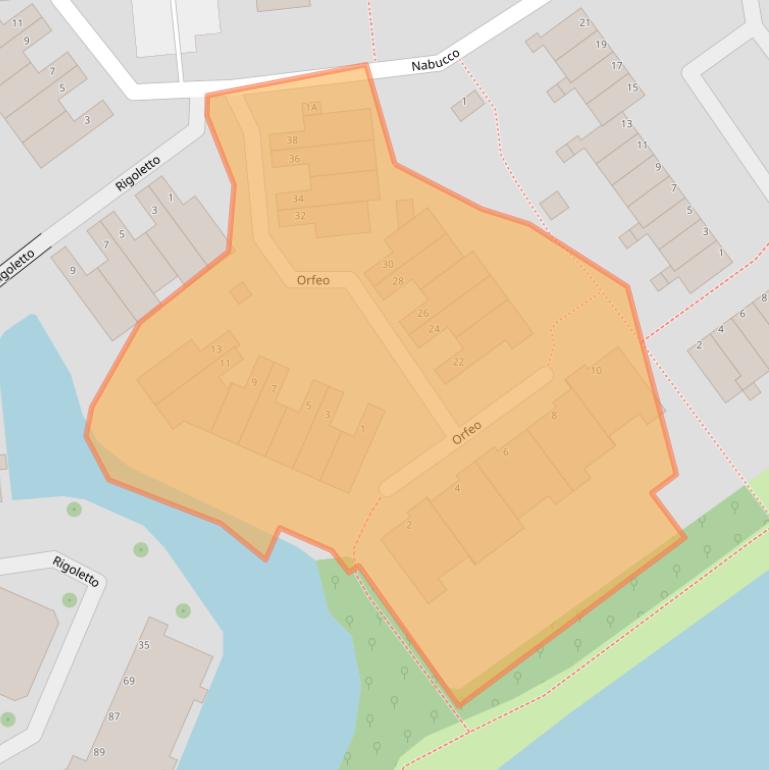 Kaart van postcodegebied 2907JE.