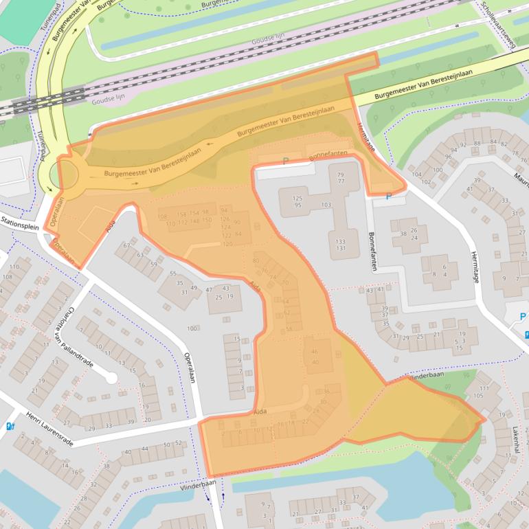 Kaart van postcodegebied 2907KB.
