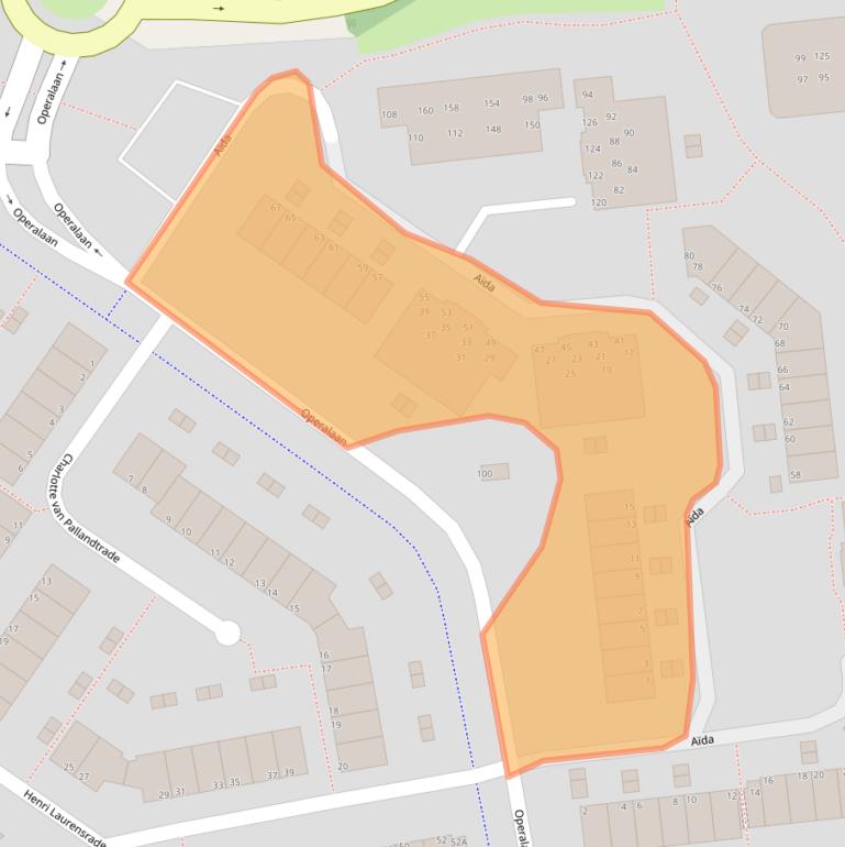 Kaart van postcodegebied 2907KC.