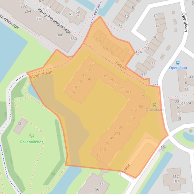 Kaart van postcodegebied 2907KE.