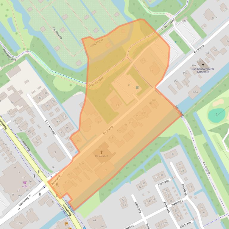 Kaart van postcodegebied 2907LA.