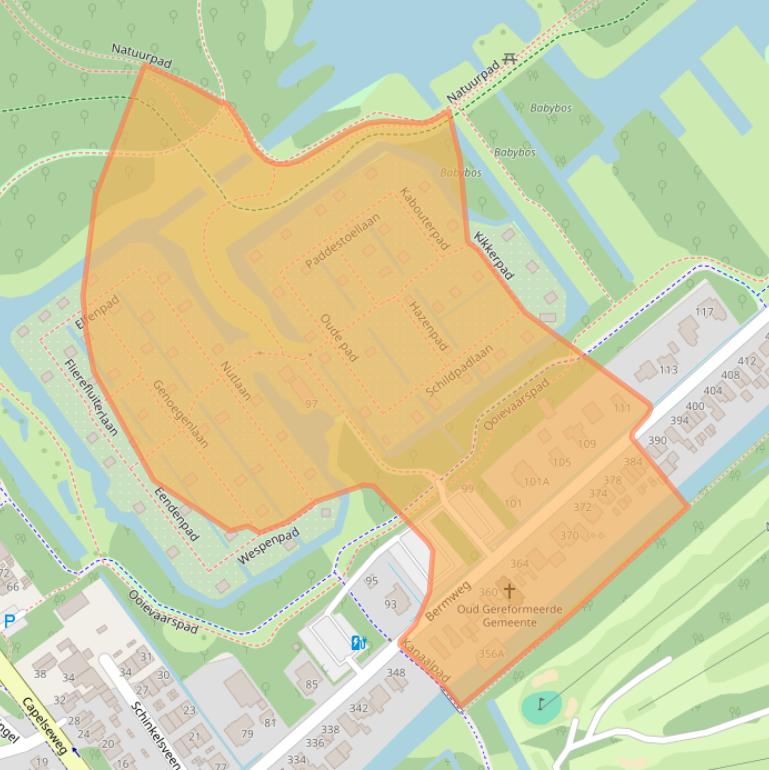 Kaart van postcodegebied 2907LB.