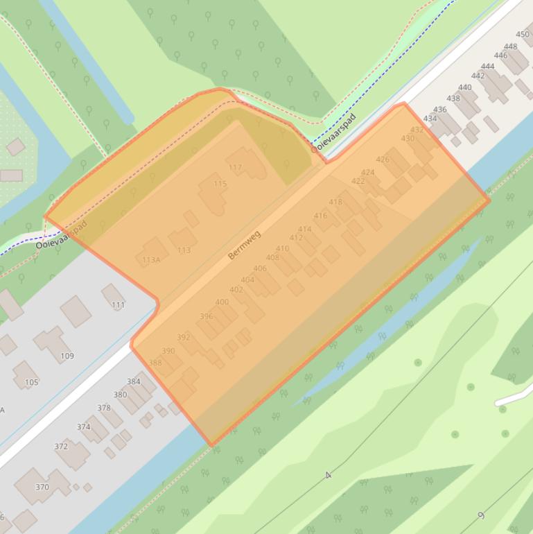 Kaart van postcodegebied 2907LC.