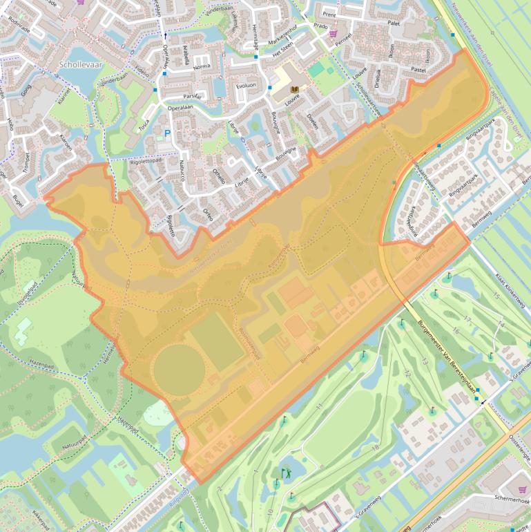 Kaart van postcodegebied 2907LE.