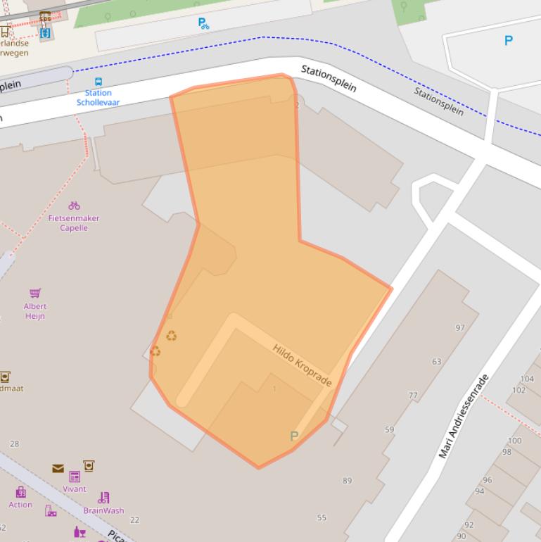 Kaart van postcodegebied 2907MC.