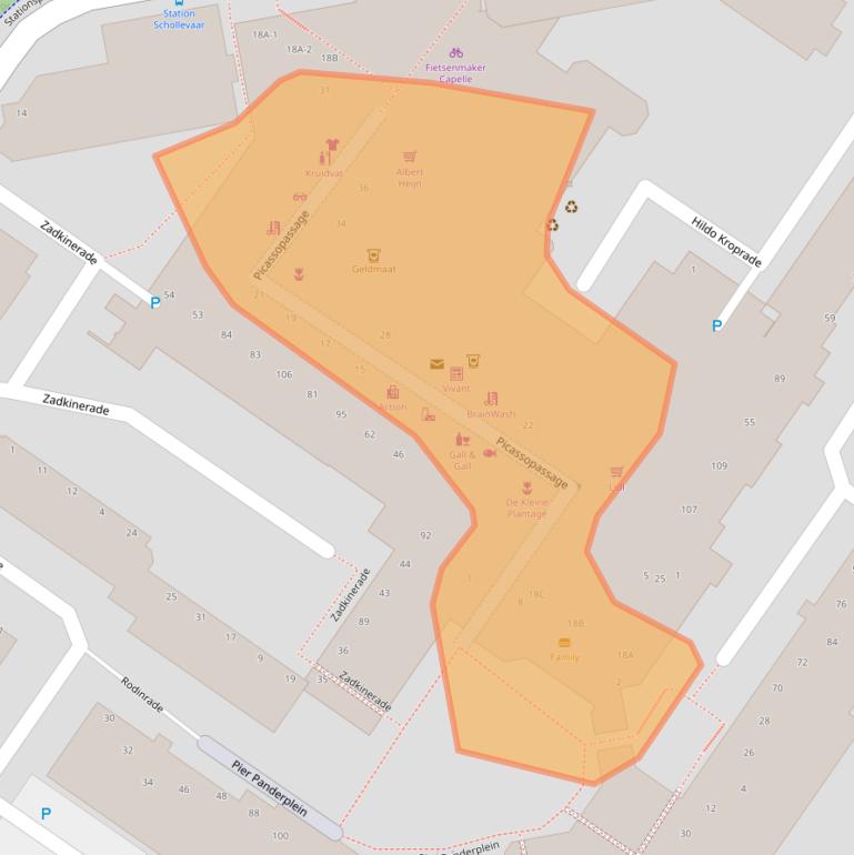 Kaart van postcodegebied 2907ME.