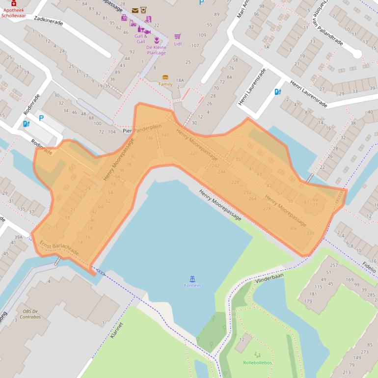 Kaart van postcodegebied 2907MG.