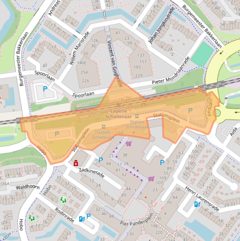 Kaart van postcodegebied 2907MJ.