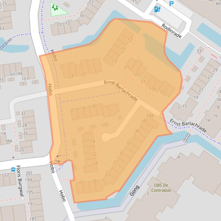 Kaart van postcodegebied 2907MK.