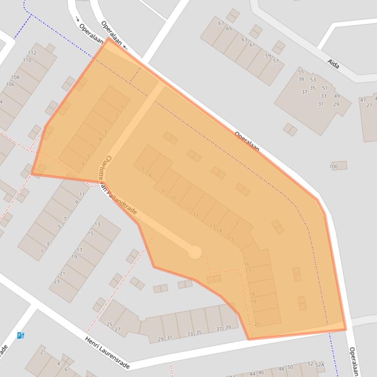 Kaart van postcodegebied 2907MP.