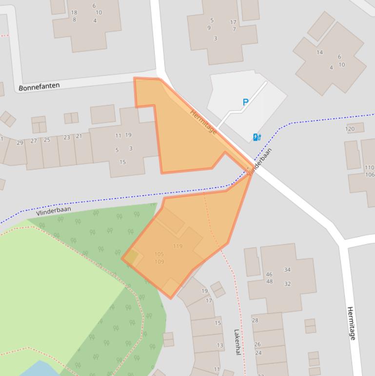 Kaart van postcodegebied 2907NC.