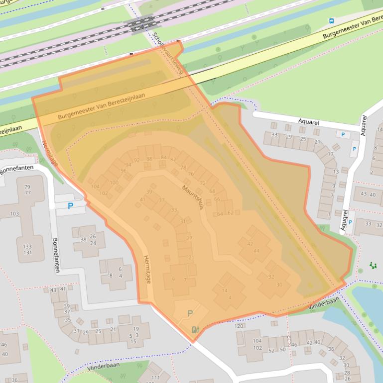 Kaart van postcodegebied 2907NG.