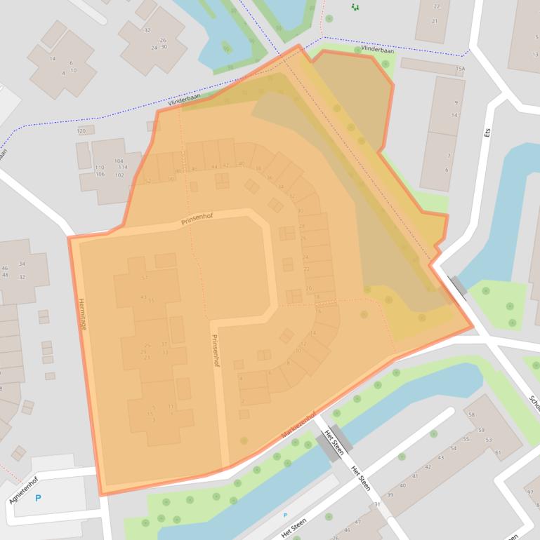 Kaart van postcodegebied 2907NH.