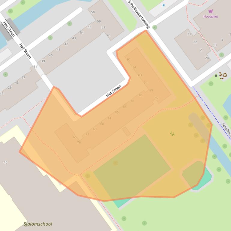 Kaart van postcodegebied 2907NK.