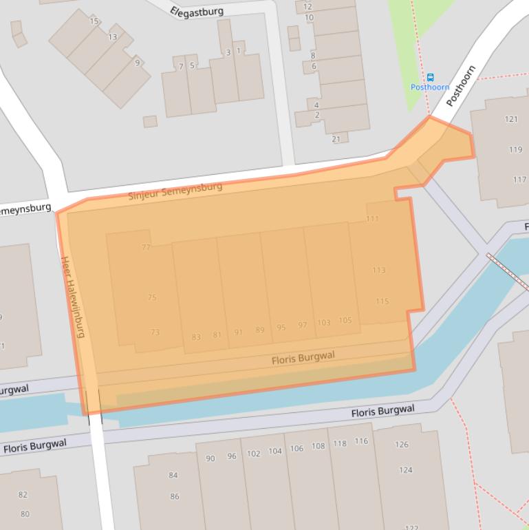 Kaart van postcodegebied 2907PC.