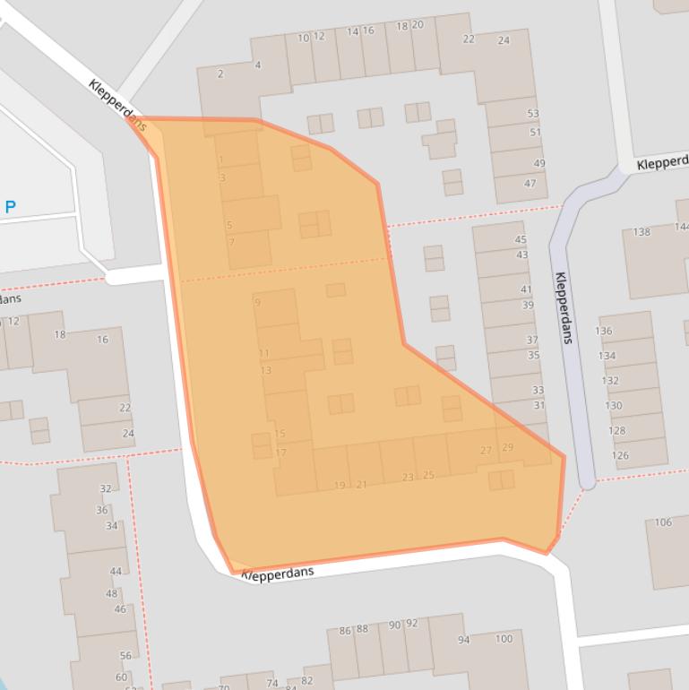Kaart van postcodegebied 2907RA.