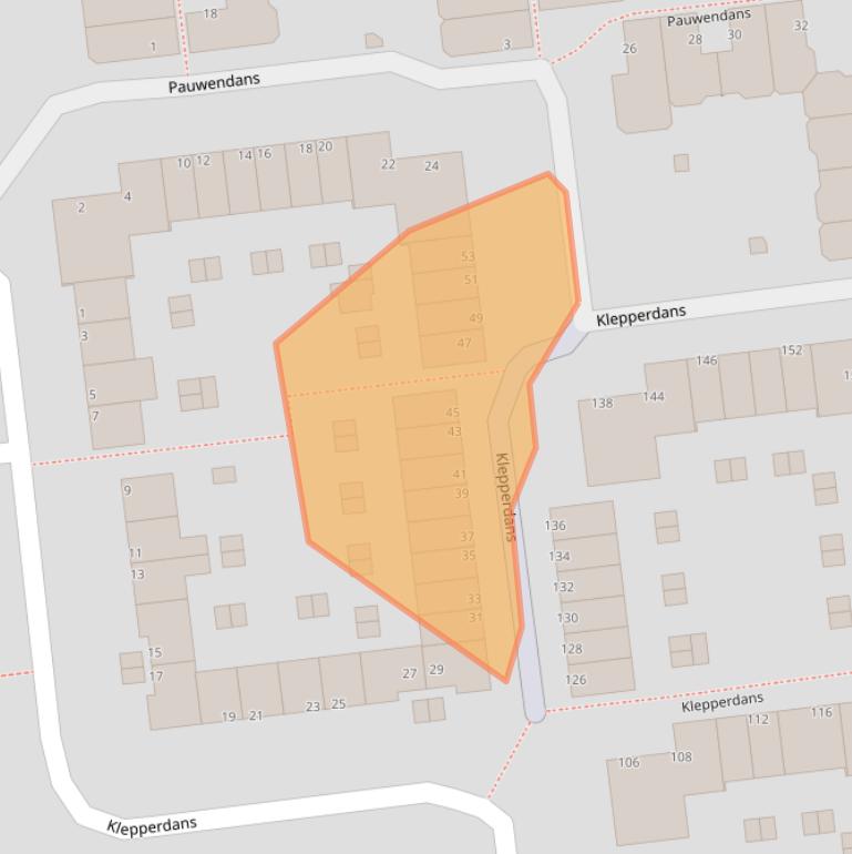 Kaart van postcodegebied 2907RB.