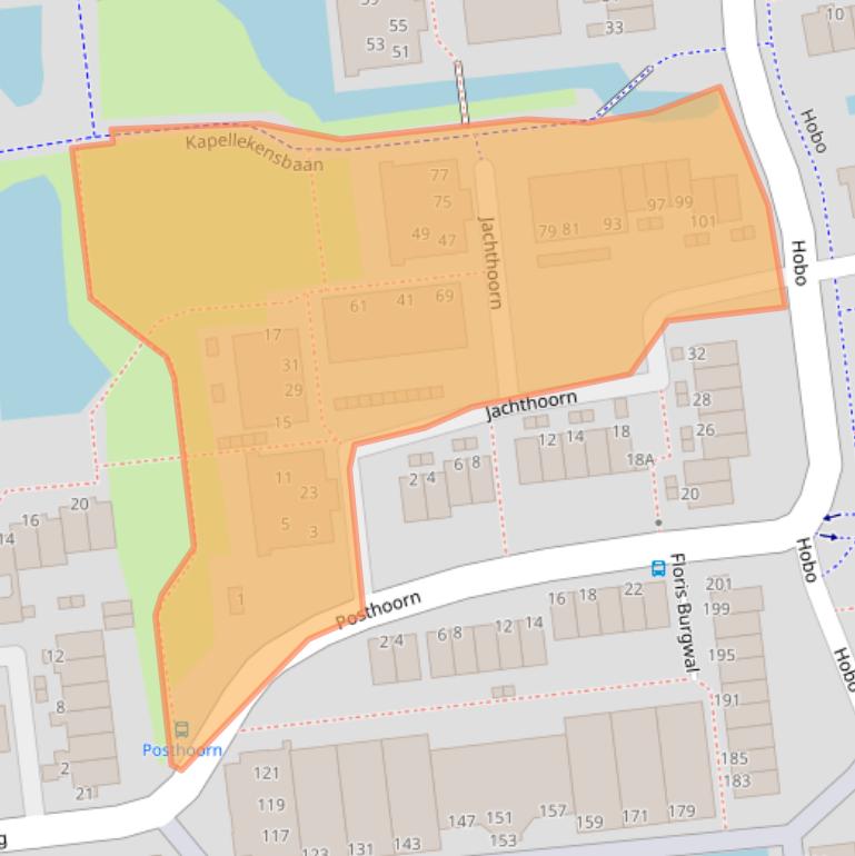 Kaart van postcodegebied 2907SE.