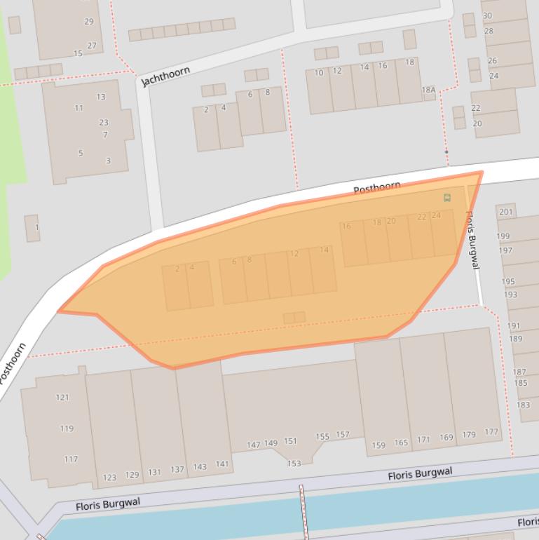 Kaart van postcodegebied 2907SH.